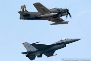 TD04_323 USAF Heritage Flight: F-16 and Skyraider